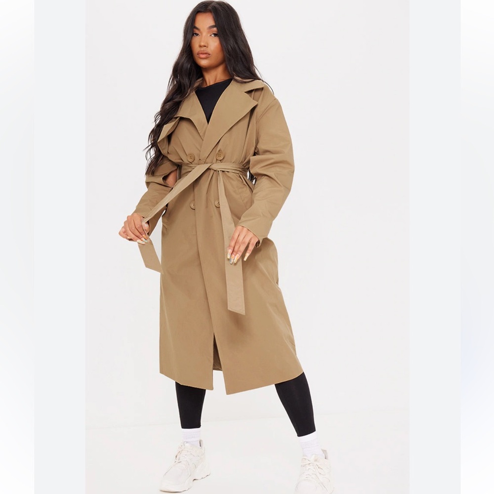 NWT PrettyLittleThing Camel Trench Coat